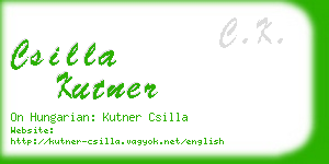 csilla kutner business card